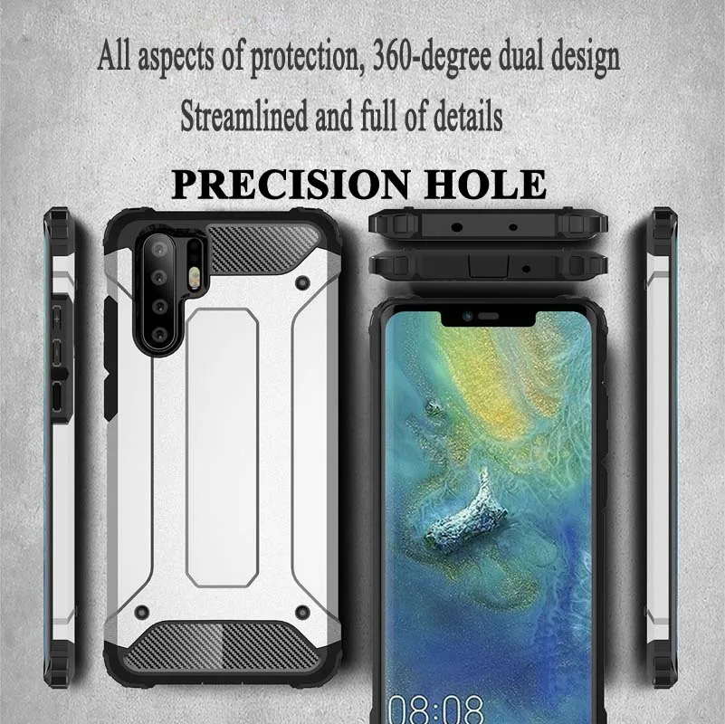 Бронированный чехол для Huawei P30 Pro P20 Lite 2019 Силиконовый противоударный жесткий