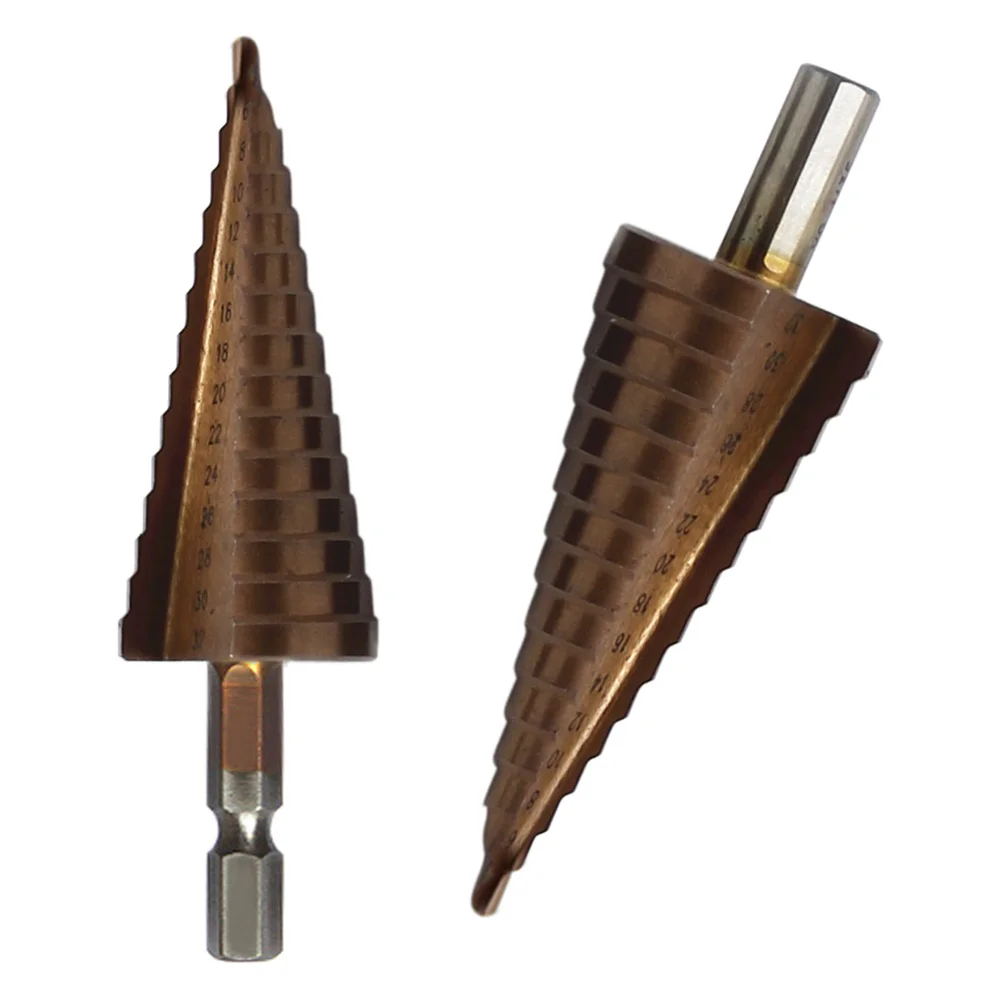 4 32mm M35 HSS Hex Shank Triangle Shank Cobalt Straight Groove Step