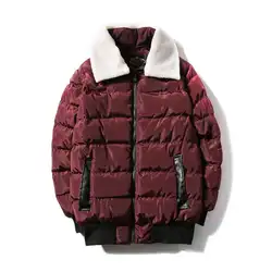 Зимняя куртка Для мужчин осень-зима утка Подпушка куртка Для мужчин пальто Повседневное реального воротник мужской моды Перо Куртки парка