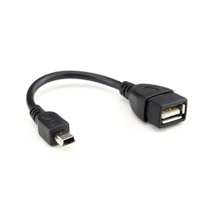 Mini USB Male to USB Female Car OTG Cable Adapter Vehicle 5P OTG V3
