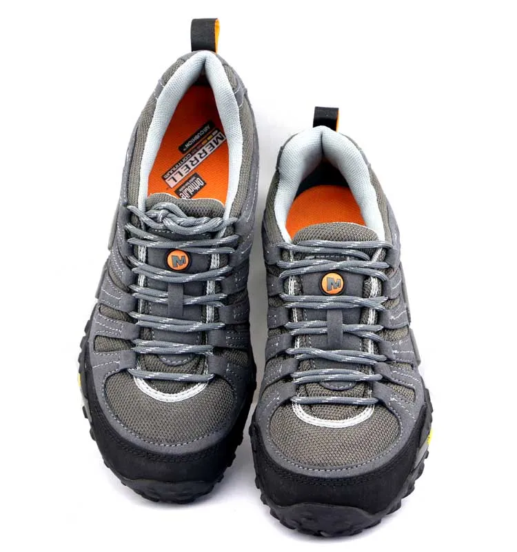 Outdoor Sport Hiking Shoes Men Gray Mesh For Male Durable Mountain Anti-Slip Non-slip Genuine Leather Climbing Sneakers