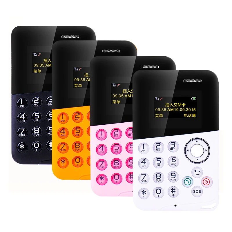 2017 New AEKU AIEK M8 Mini Cell phones Credit Card Phone Bluetooth Quad Kids Students Mobile