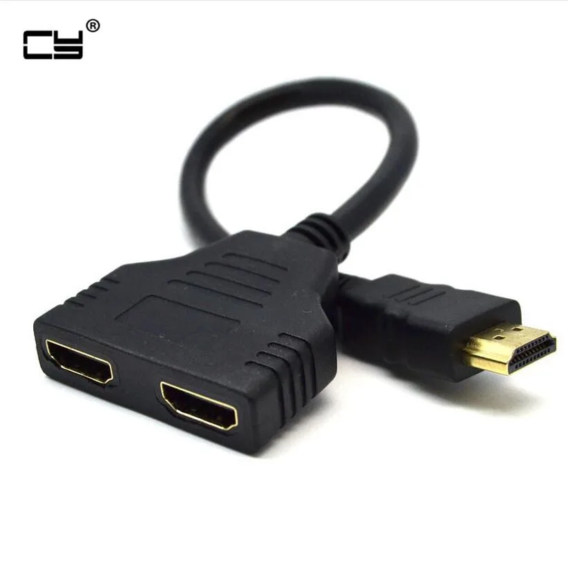20CM One 1 HDMI Male to double Dual 2 HDMI Female Y Splitter Switch