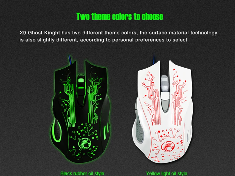 7 Buttons USB Wired Gaming Mouse 2400DPI Optical Gamer Mice X9 with Sades mousepad mat for PC Computer Laptop gamer (7)