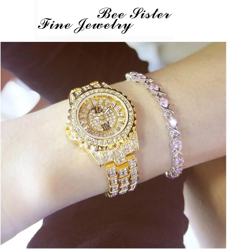 Летние высококачественные роскошные часы с кристаллами и бриллиантами, женские часы с большим циферблатом, полностью сверкающие стразы, нарядные наручные часы, Прямая поставка