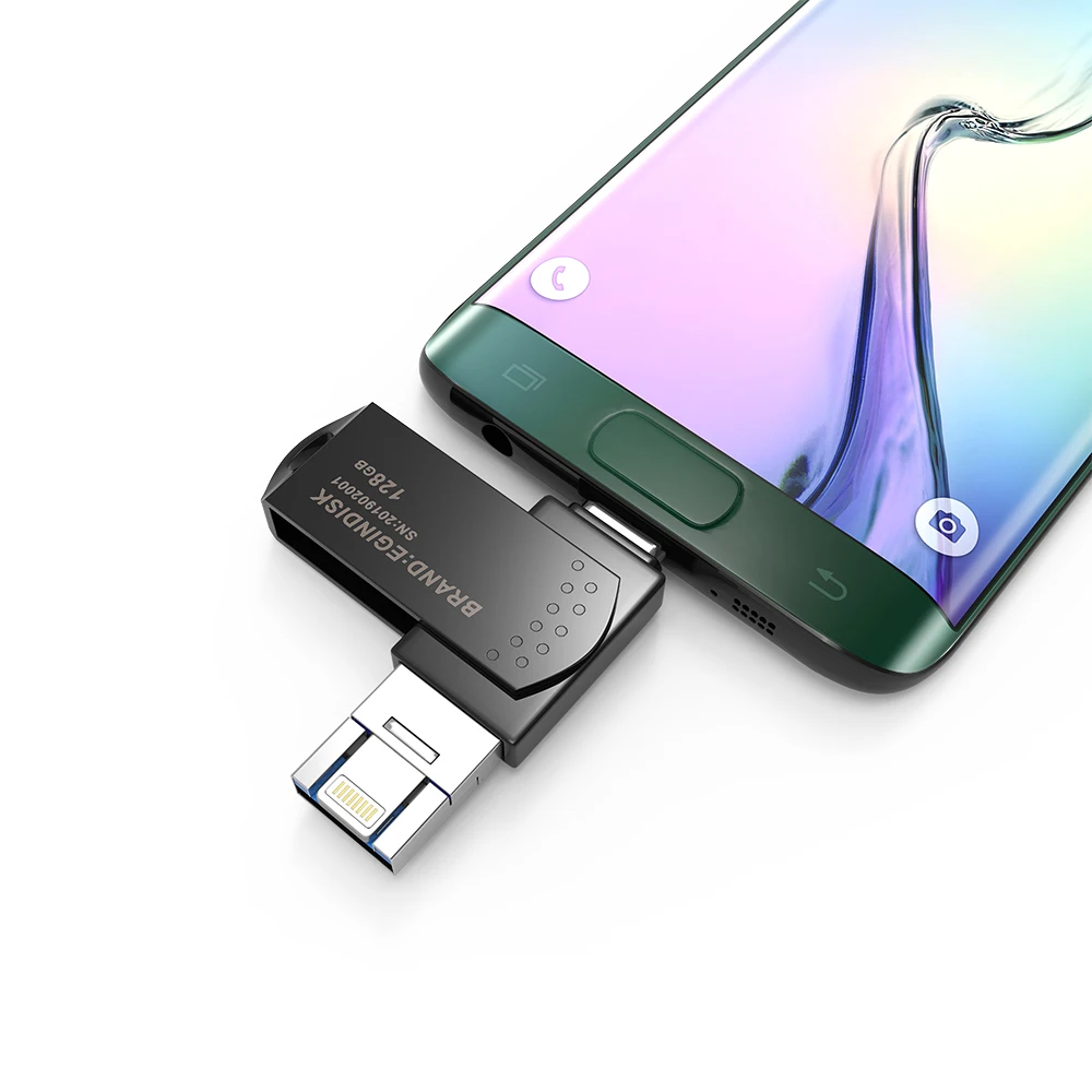 Тип C USB флэш-накопитель для iPhone/Andriod телефон Usb карта памяти с подсветкой и Тип C и USB флешка для iPhone 6 7 8 X XS XR