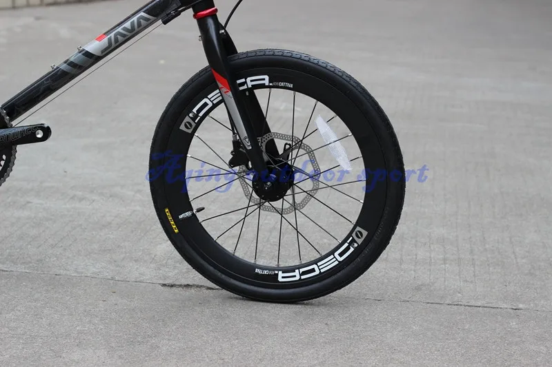 Cheap JAVA LIMIITED CL 20" Minivelo Bike 18 Speed Disc Brake Uniex High Quality Urban 406 Mini velo Bicycle Hydraulic Brakes Black 6