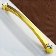 256mm glass crystal wardrobe bookcase door handles 96mm 128mm silver gold rhinestone dresser kitchen cabinet drawer pulls knobs