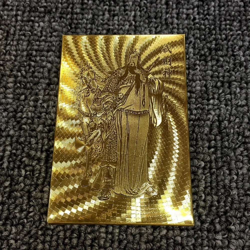 24K золотые игральные карты Guan Yu игра колода Золотая фольга набор пластиковые