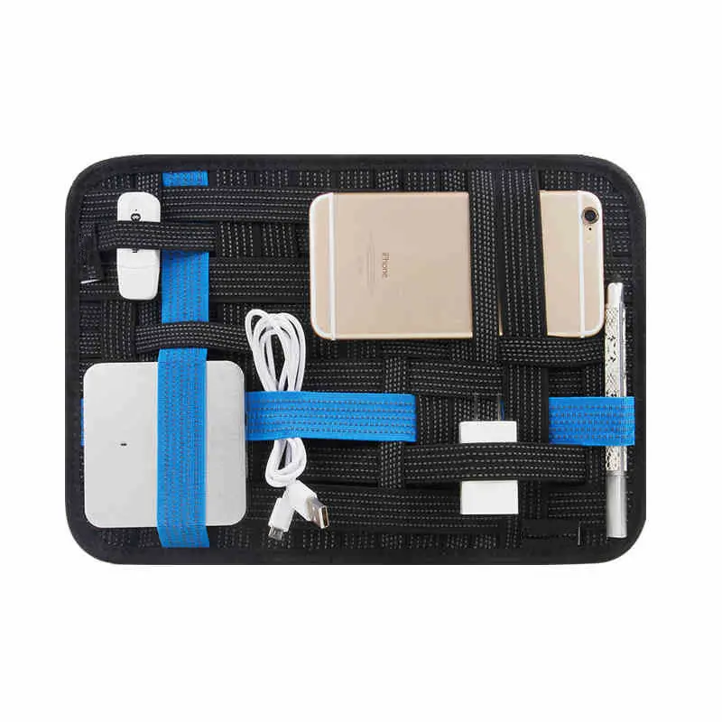 

Elastic storage plate Notebook Mouse mobile hard disk data cable headset charger Digital Storage bag Oxford for Tablet PC bags