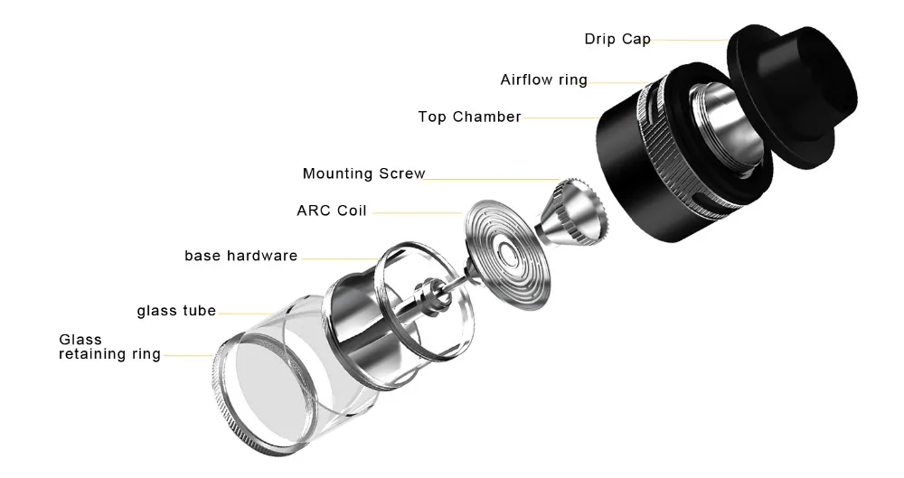 Original Aspire Revvo Tank 2ml 3.6ml Top Airflow Electronic Cigarette Atomizer Revvo with Aspire Radial  ARC Coil 04