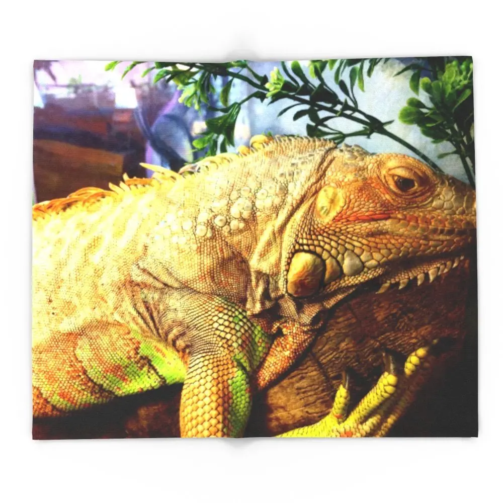 The Iguana Ben. Blanket Warm Flannel Plaid Travel Soft Blankets Throws