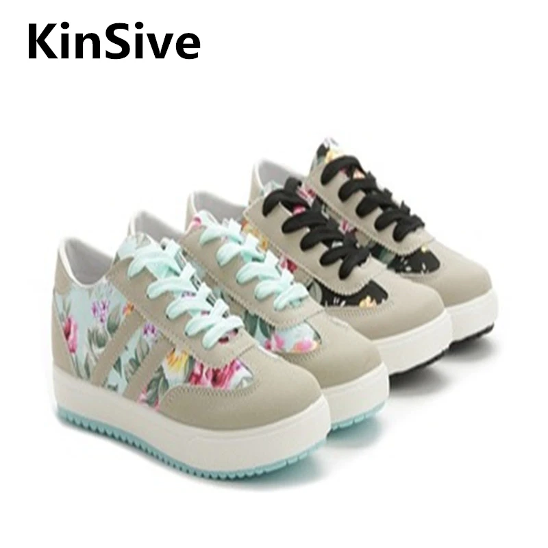 

Woman Shoes New 2019 Spring Sneakers Fashion Pu Leather Platform shoes Ladies Printing Chaussure Vulcanized Shoes Casual Shoes