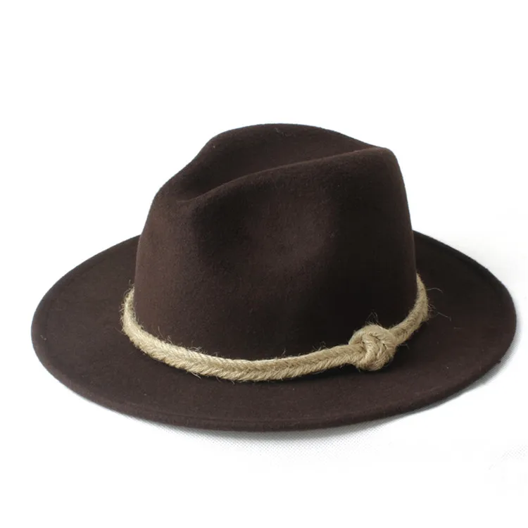 Новая мода Мужские Женские Chapeu Feminino Fedora шляпа для джентльмена с широкими полями лен джаз церковная Кепка Панама Федора топ шляпа от солнца 20 - Цвет: Coffee