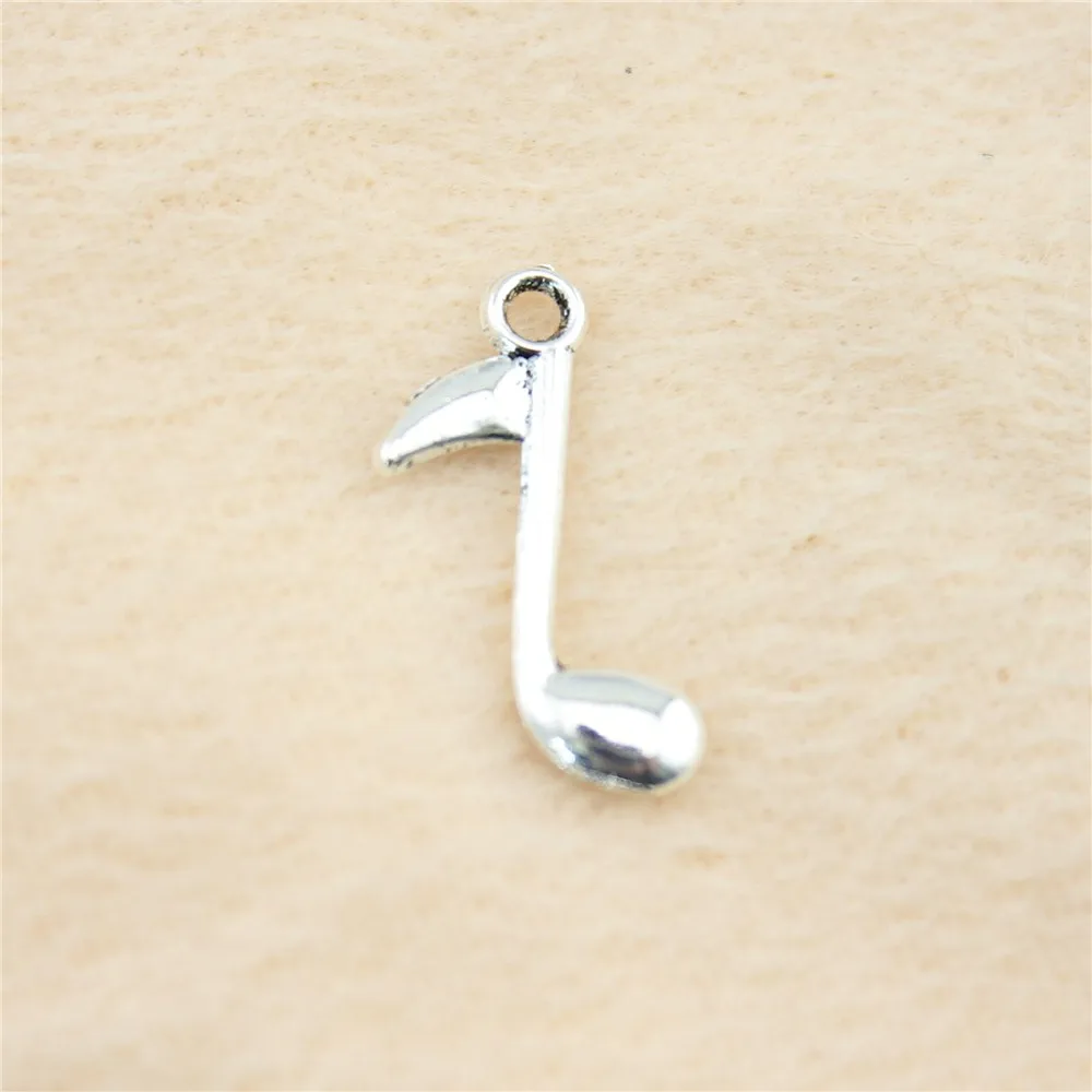 

80pcs/lot 23*13mm ancient silver Musical Note charm Pendants DIY jewelry for bracelet necklace earring