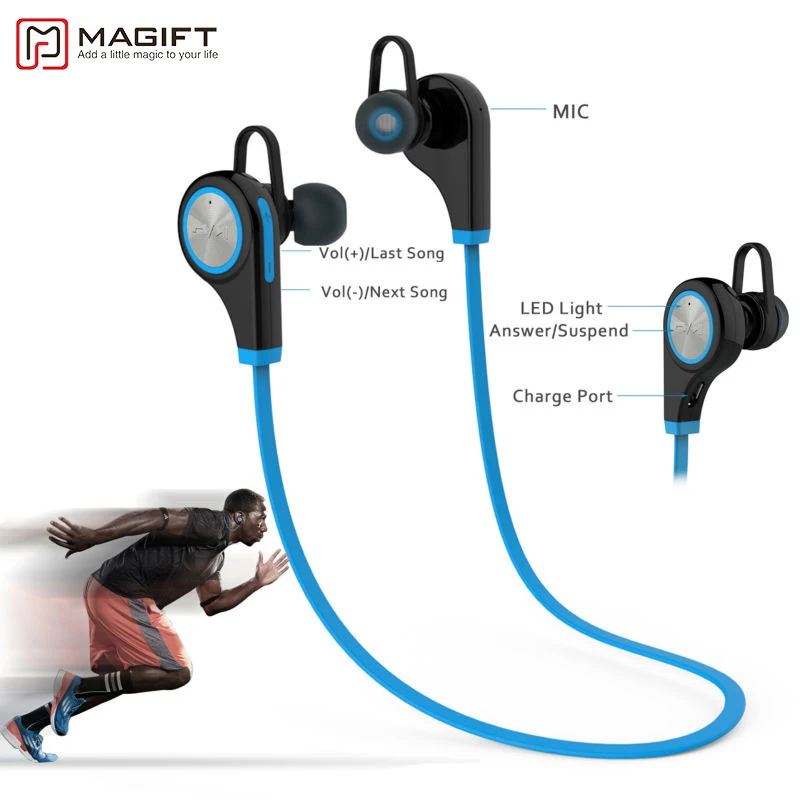 Magift6 Sports Bluetooth Headsets CSR4 1 Q9 Wireless font b Headphones b font In ear Stereo