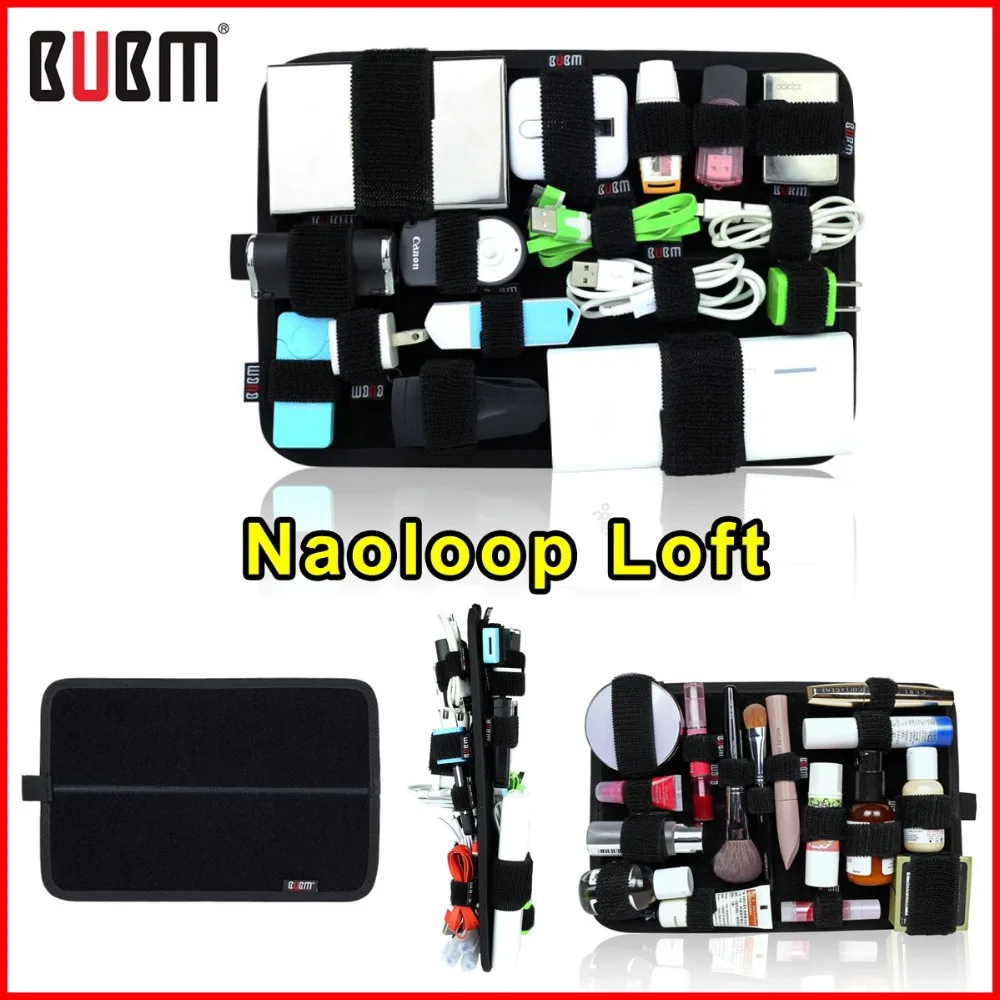 Small Size BUBM Naoloop Loft Double Sided Cable Organizer Bag Receiving Plate DIY Travel Receiving Bag