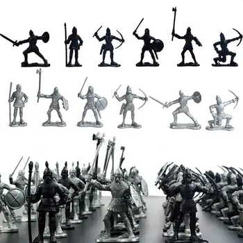 

60pcs/Set Medieval Model Soldier Mini Knights Warriors Exquisite Original