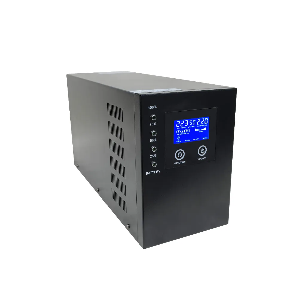 2KVA 2000VA 1600w Smart LCD Online UPS Pure Sine Wave battery Line Interactive industrial Power Supply/UPS