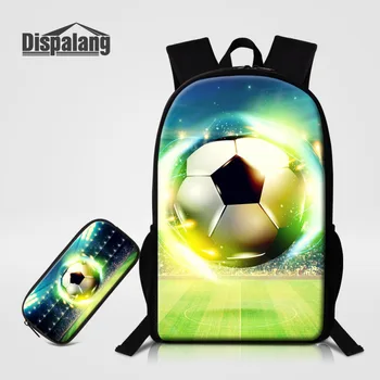 

Dispalang Women Men School Backpack For ball game fan 2 Pieces Student School Bags for Boys Travel Bags Bookbag Kids Pencil Case