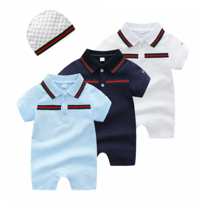 

2019 Summer Fashion Children's Clothing Cute Baby Baby Clothes Suit Polka Dot Hat Infant Clothing Baby Onesies Rota De Bebe
