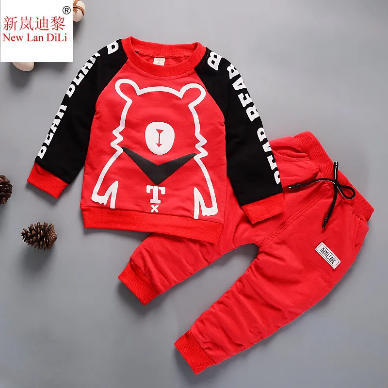 

New Spring Autumn Boy's Girl's Clothing Sets Sport Pullover Set Fashion Kid 2pcs Suits Sets Toddler Cartoon Tracksuit baby