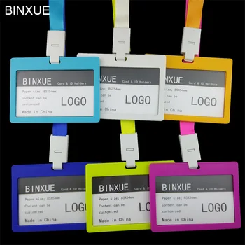

BINXUE Cover Card & ID Holders,Access control Work card identification tag badge 1.5 cm wide Customizable transverse
