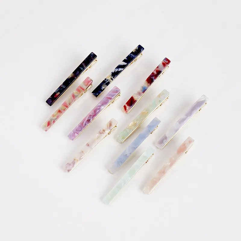 

New arrival Fashion korea style Duckbill clip Natural texture Fresh Side Clips Lovely hair clips for women hairclips for girl