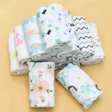 Buy 100% Muslin Cotton Baby Swaddle Multi-use Baby Blankets Newborn Swaddle Muslin Infant Gauze Both Towel Baby Warp 110X110CM Free Shipping