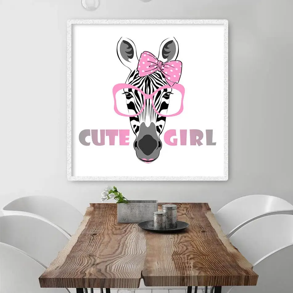 Cartoon Zebra Cute Canvas Painting Poster Wall Decals Pictures Cartoon Zebra Cute Canvas Painting Poster Wall Decals Pictures For S Room Decoration Decor Paints Unframed In Calligraphy From