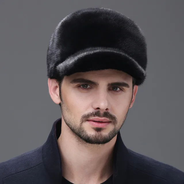 Best price at $215 Cheap Brand 2016 winter new new whole mink fur hat man mink fur hats warm thick tide