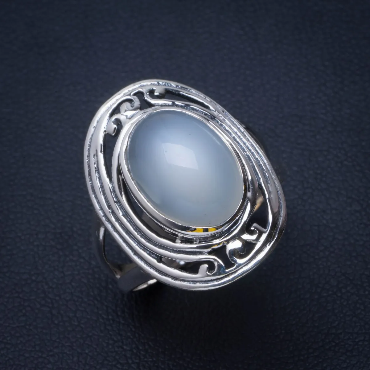 

Natural Cat Eye Handmade Unique 925 Sterling Silver Ring 9.25 B1334
