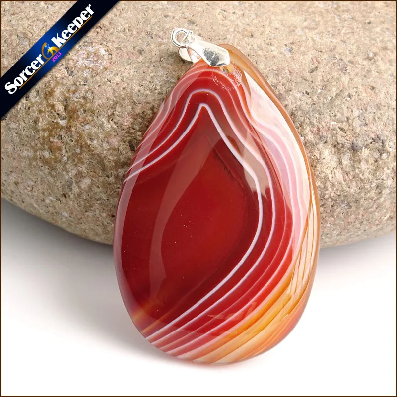 

AA+ High Quality Pendentif Real Natural Red Botswana Agates Stone Pendant Chains Necklace For Women Jewelry Making US581
