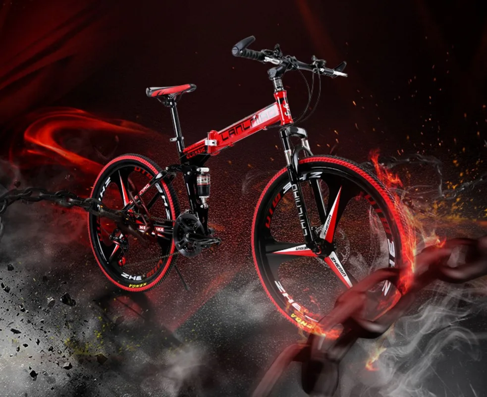 Perfect LLNiao Mountain bike 24/26 inch Tire 21/27-speed double disc brakes Bicycle 0