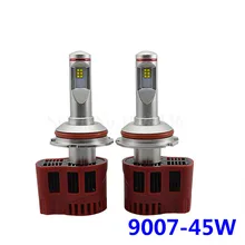 (2pcs/lot) Car styling lights P6 9007 90W 9000LM LED Bulb WITH Luxeon ZES CHIPS 3000K 4000K 5000K 6000K Car LED headlight Lamp