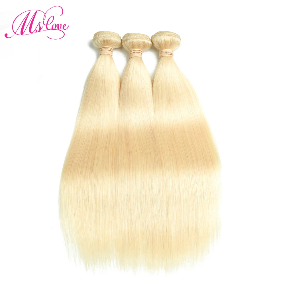 Ms Love Blonde Brazilian Straight Hair Bundles Non Remy 100% Human Hair
1 Bundles 613 Hair Extensions 8-26 Inches