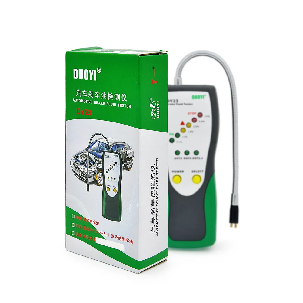 Duoyi DY23 тестер тормозной жидкости для DOT3 DOT4 DOT5 Автомобильный цифровой тестер тормозной жидкости диагностический инструмент
