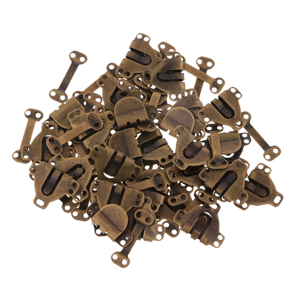 30 Sets Sewing Hook and Eye Closures for Trousers Skirt Dress Bra DIY Sewing Craft Bronze