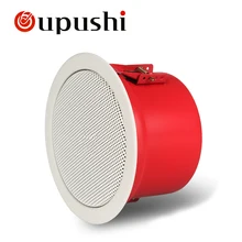Oupushi фоновая музыкальная система 10 Вт потолочный динамик для ванной комнаты, водонепроницаемый 6,5 дюймовый настенный динамик пожарной сигнализации с усилителем