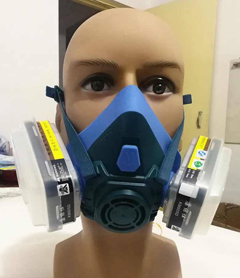 

602P 7pcs/set Silicone Respirator gas mask For Organic Gas and Acid gas formaldehyde protective mask