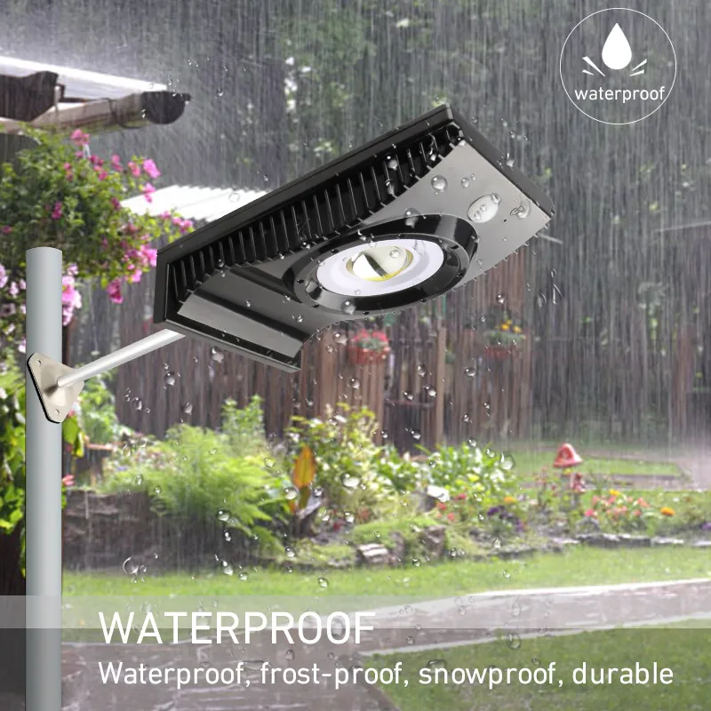 

Wireless Solar Powered Light Waterproof IP65 Outdoor Lighting PIR Motion Sensor energy saving Solar Street Light with lamp pole