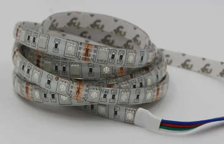 5050 SMD RGB Светодиодная лента 1/5 м, светодиодный светильник ip65/не водонепроницаемый Fita, светодиодный светильник, ленточная лампа, 44Key, контроллер, 12 В, блок питания - Испускаемый цвет: 1m strip only