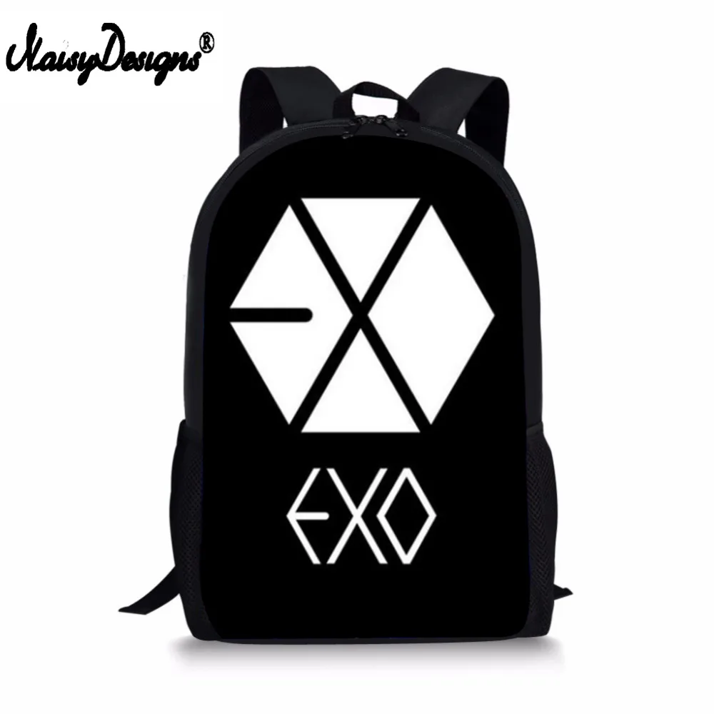 EXO BTS Logo Bangtan Boys Backpacks Black School Bags For Women Rucksacks Bag Men Student School Bags For Girl Casual Travel