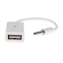 Горячий 3,5 мм Мужской аудиоразъем к USB 2,0 Женский кабель Шнур для автомобиля MP3
