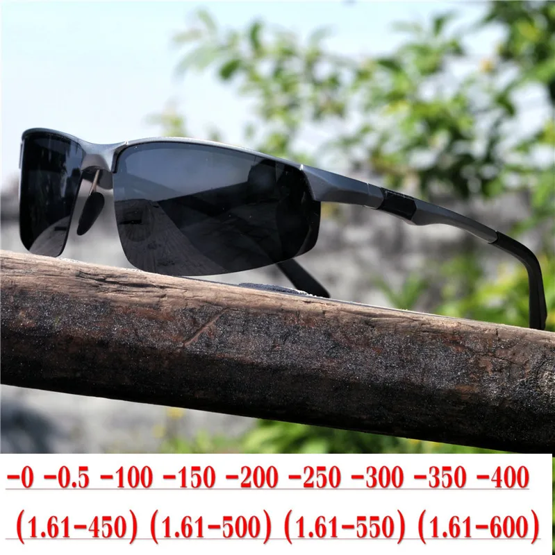 

MINCL With Diopter Men Women Sun Glasses Polarized Mirror Sunglasses Custom Made Myopia Minus Prescription Lens -1 to -6 NX