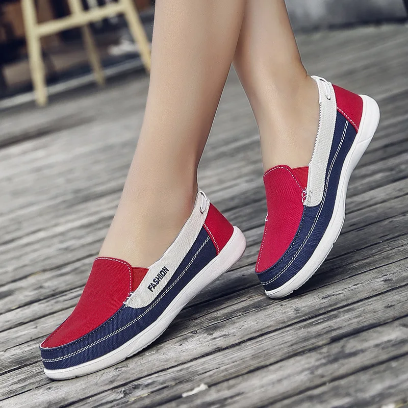 

Women Canvas Shoes Women Flats Fashion Women Casual Shoes Comfort Lady Loafers Slip On Ladies Shoe Tenis Female Zapatos De Mujer