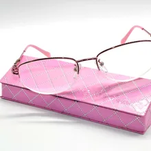 [Очки для чтения с Чехол] Новинка, титановый сплав, супер светильник, розовая многослойная линза с покрытием для женщин+ 1+ 1,5+ 2+ 2,5+ 3+ 3,5+ 4