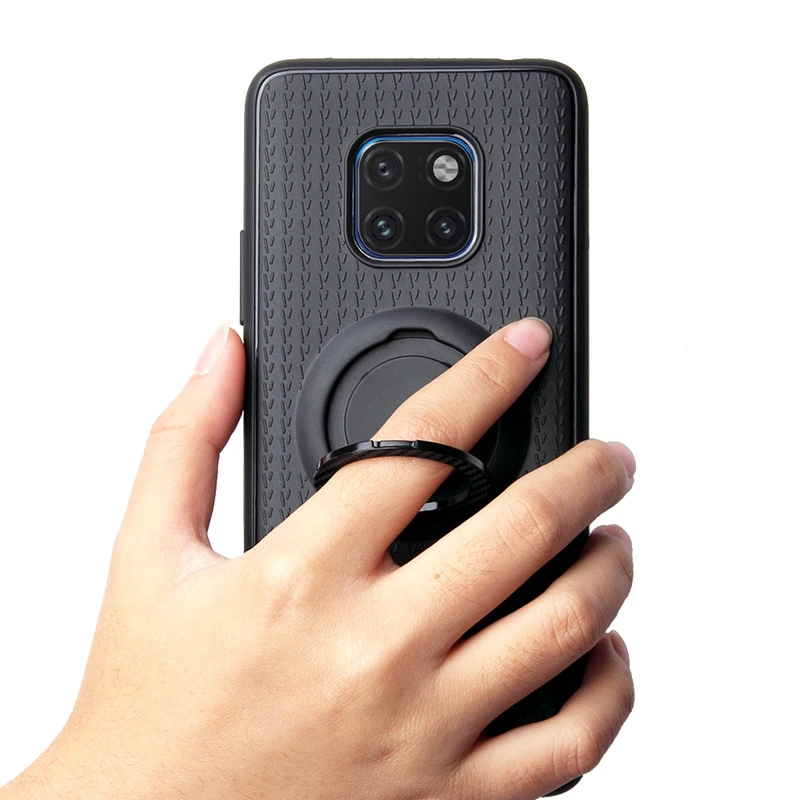 

For Huawei P20 Lite Cover Shockproof Silicone TPU Hidden Kickstand Magnetic Case Ring Stand For P20 Lite Car Holder Cases