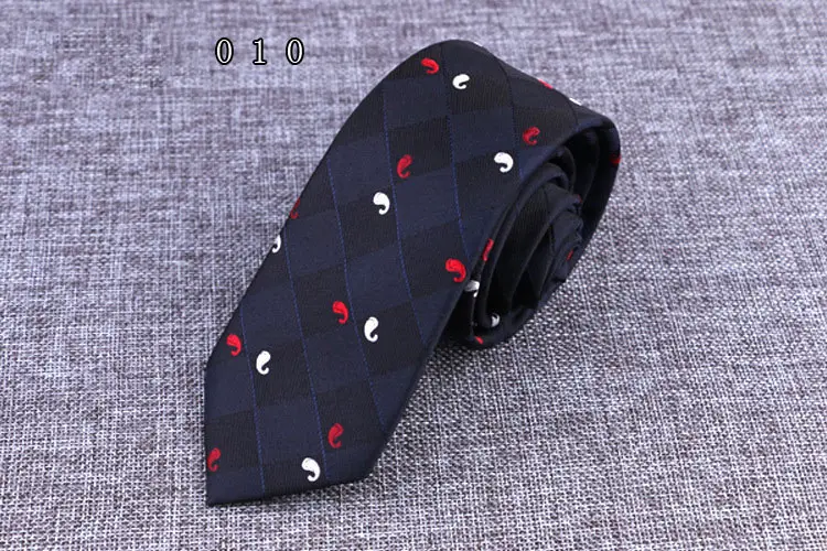 Mens Polyester Skinny Tie 6cm Slim Fashion Neck Tie Green Red Flower Striped Leisure Necktie Business Wedding Neckwear Gift Ties