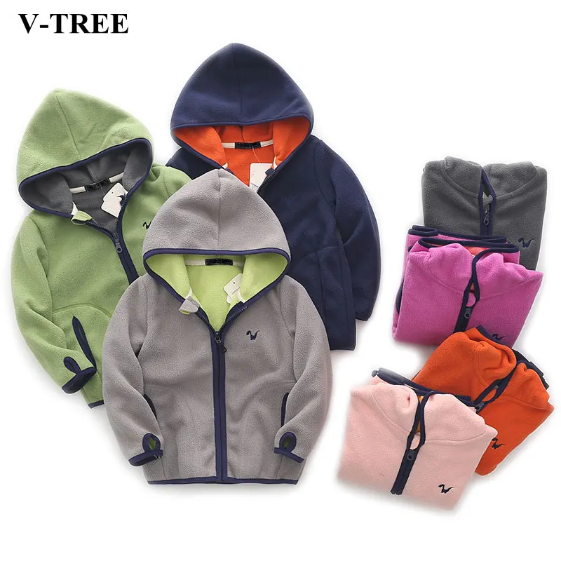 

2018 Autumn Children Outerwear Fleece Jacket For Girls Winter Boys Hoody Coats Kids Windbreaker Clothing